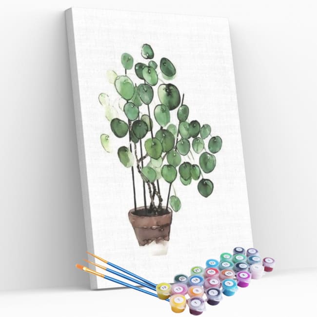 Kit pintura numerada - Vaso verde