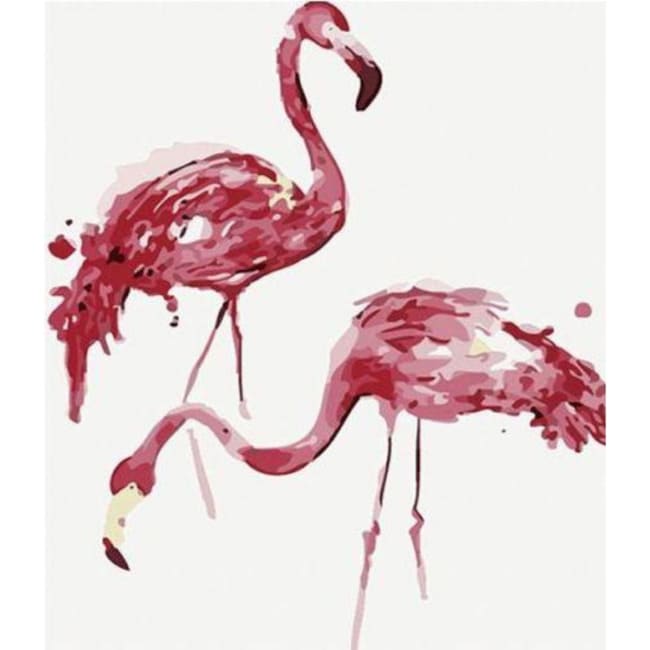 Kit pintura numerada - Flamingos
