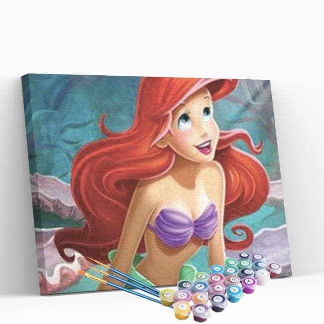 Kit pintura numerada  - A pequena sereia
