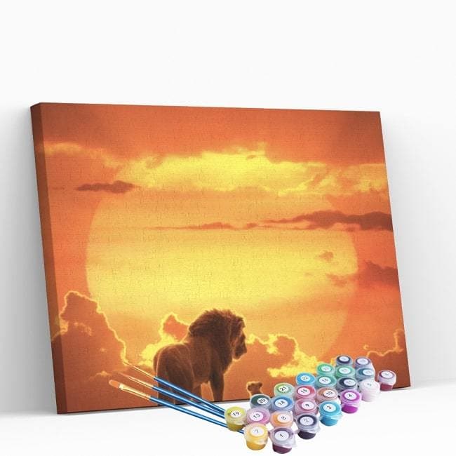 Kit pintura numerada - Rei Leão céu