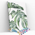 Kit pintura numerada - Folhas verdes