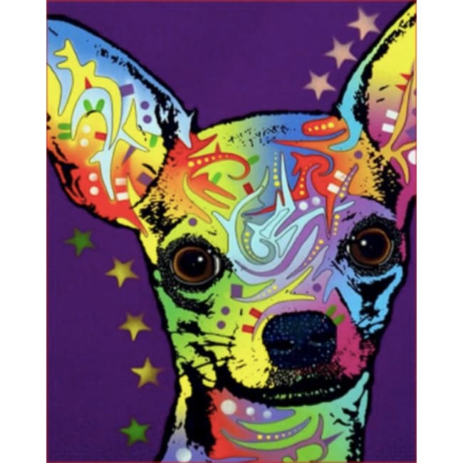 Kit pintura numerada  - Chihuahua desenho