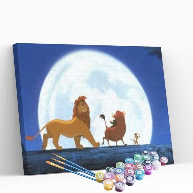 Kit pintura numerada - Rei leão luar
