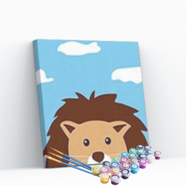 Kit pintura numerada  - Leão infantil