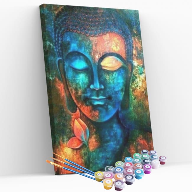 Kit pintura numerada  - Buda azul