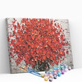 Kit pintura numerada - Flores vermelhas