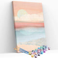Kit pintura numerada - Montanhas céu rosa