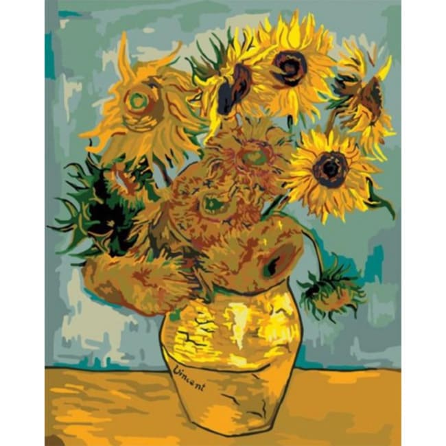 Kit pintura numerada  - Girassóis Van Gogh