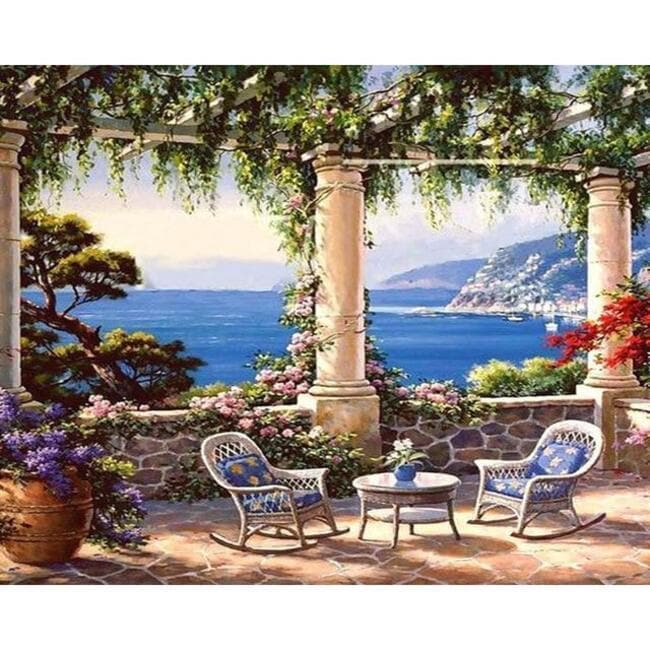 Kit pintura numerada  - Ambiente aconchegante vista