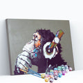 Kit pintura numerada - Macaco Feel the Vibe
