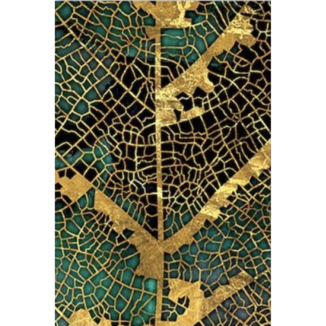 Kit pintura numerada  - Abstrato dourado