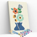 Kit pintura numerada - Vaso de flores desenho