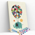 Kit pintura numerada  - Elefante balão desenho