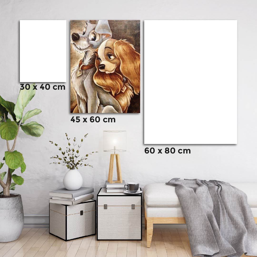 Kit Arte com Diamante - Dama e o Vagabundo