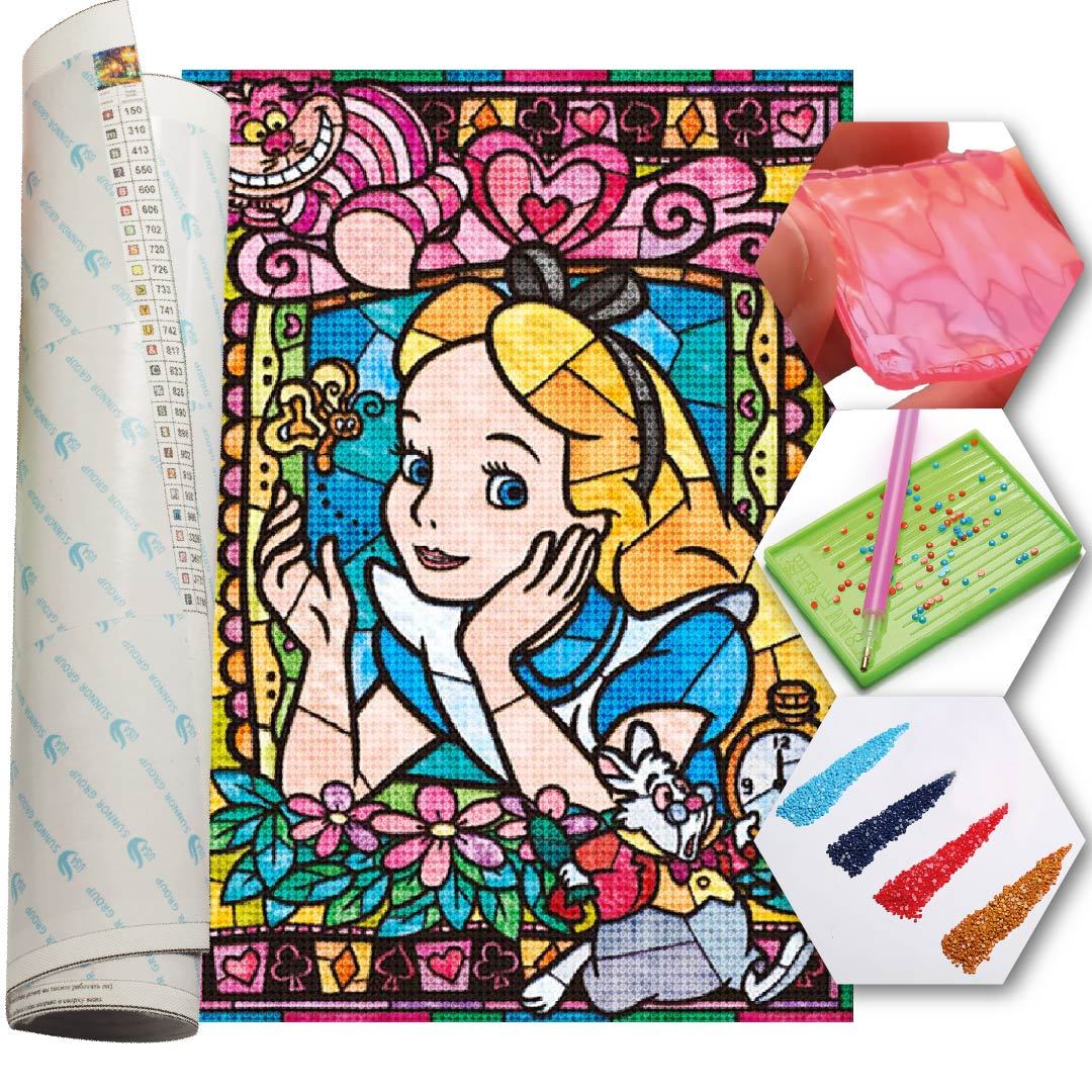 Kit Arte com Diamante - Alice Mosaico