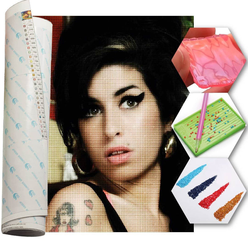 Kit Arte com Diamante - Amy Winehouse