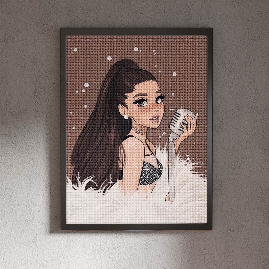 Kit Arte com Diamante - Ariana Grande Plumas