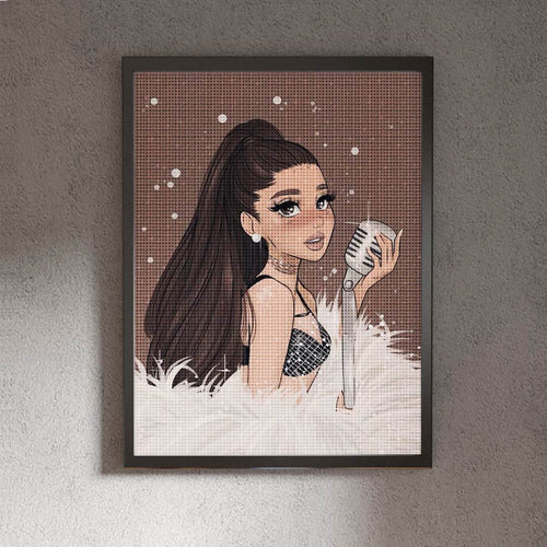 Kit Arte com Diamante - Ariana Grande Plumas