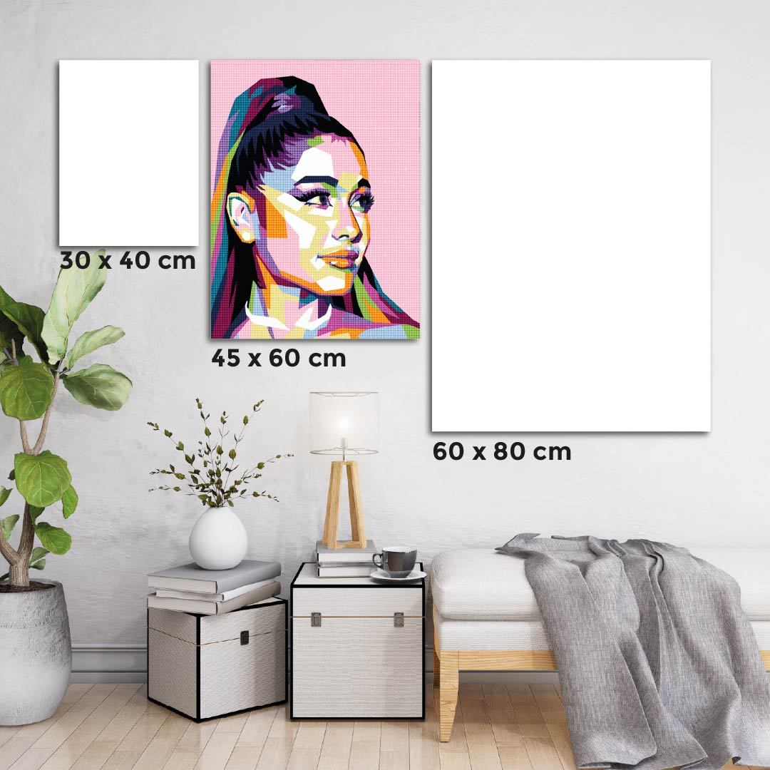 Kit Arte com Diamante - Ariana Grande Mosaico