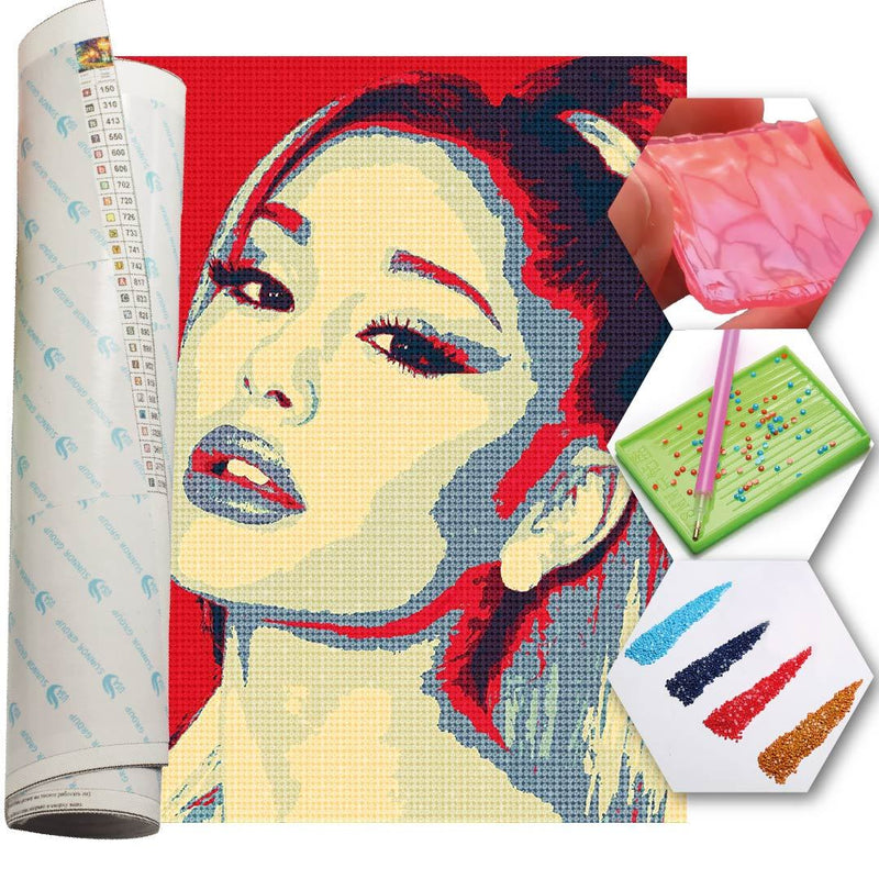 Kit Arte com Diamante - Ariana Grande Pop Art