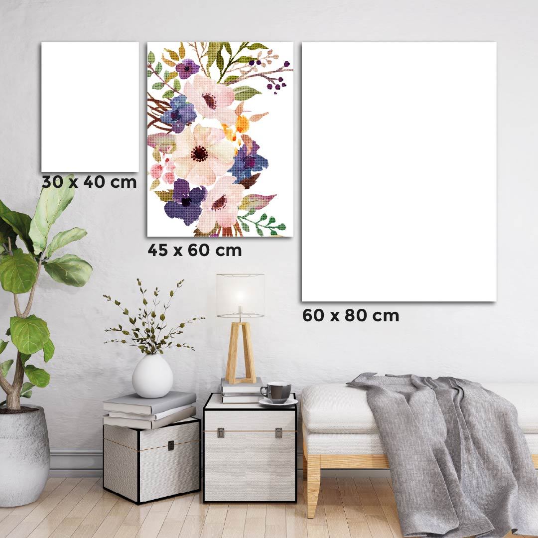 Kit Arte com Diamante - Arranjo de Flores