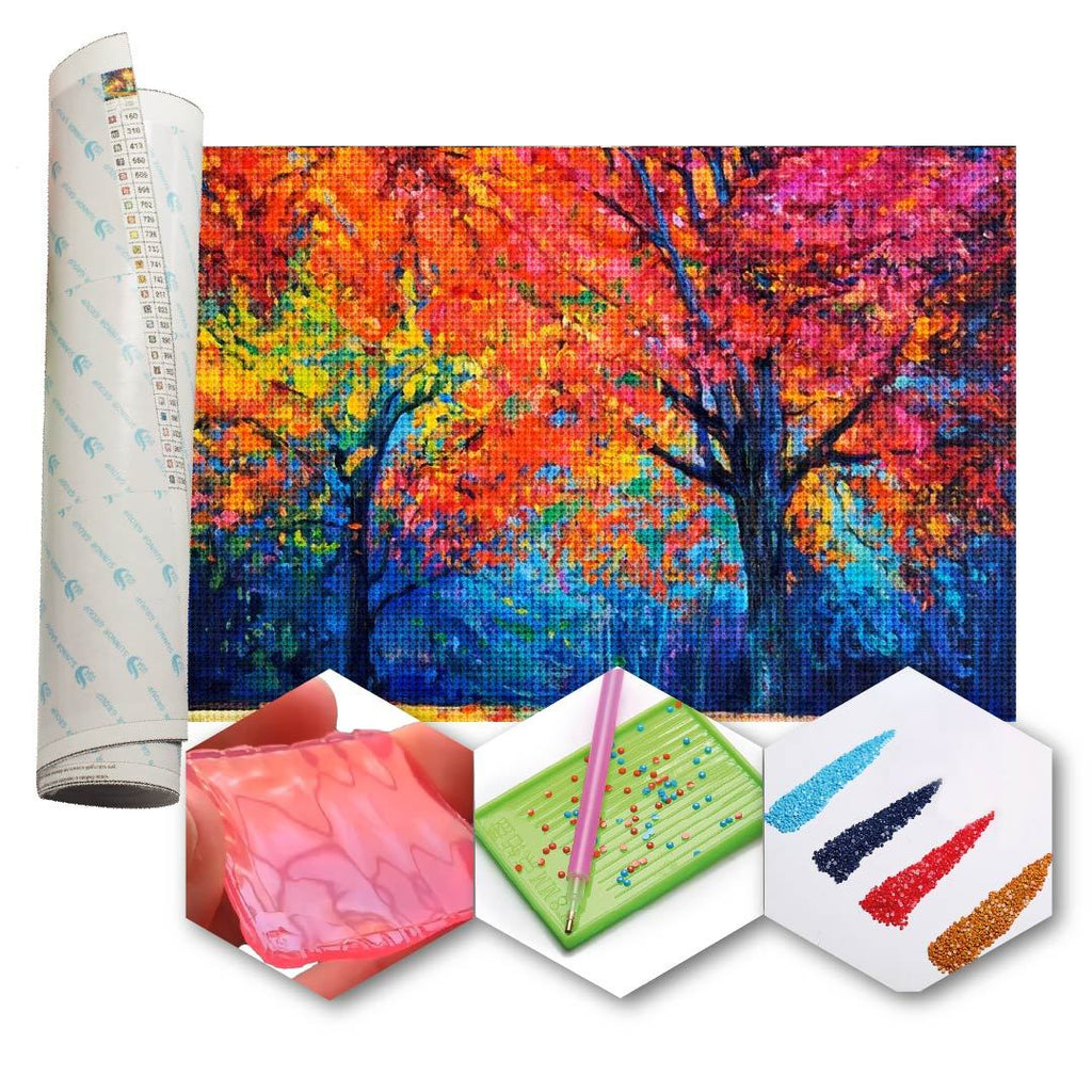 Kit Arte com Diamante - Árvore de Outono