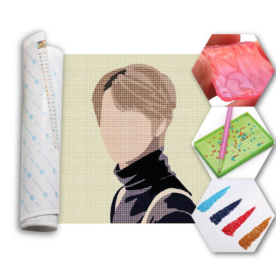 Kit Arte com Diamante - BTS Kim Seok-jin - Jin