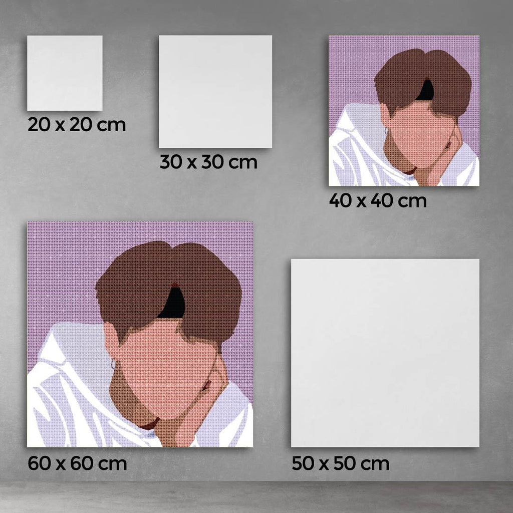 Kit Arte com Diamante -  BTS Min Yoon-gi - Suga