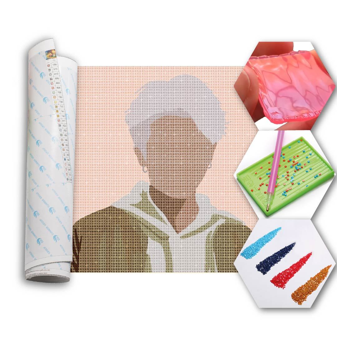 Kit Arte com Diamante -  BTS Kim Nam-joon - RM