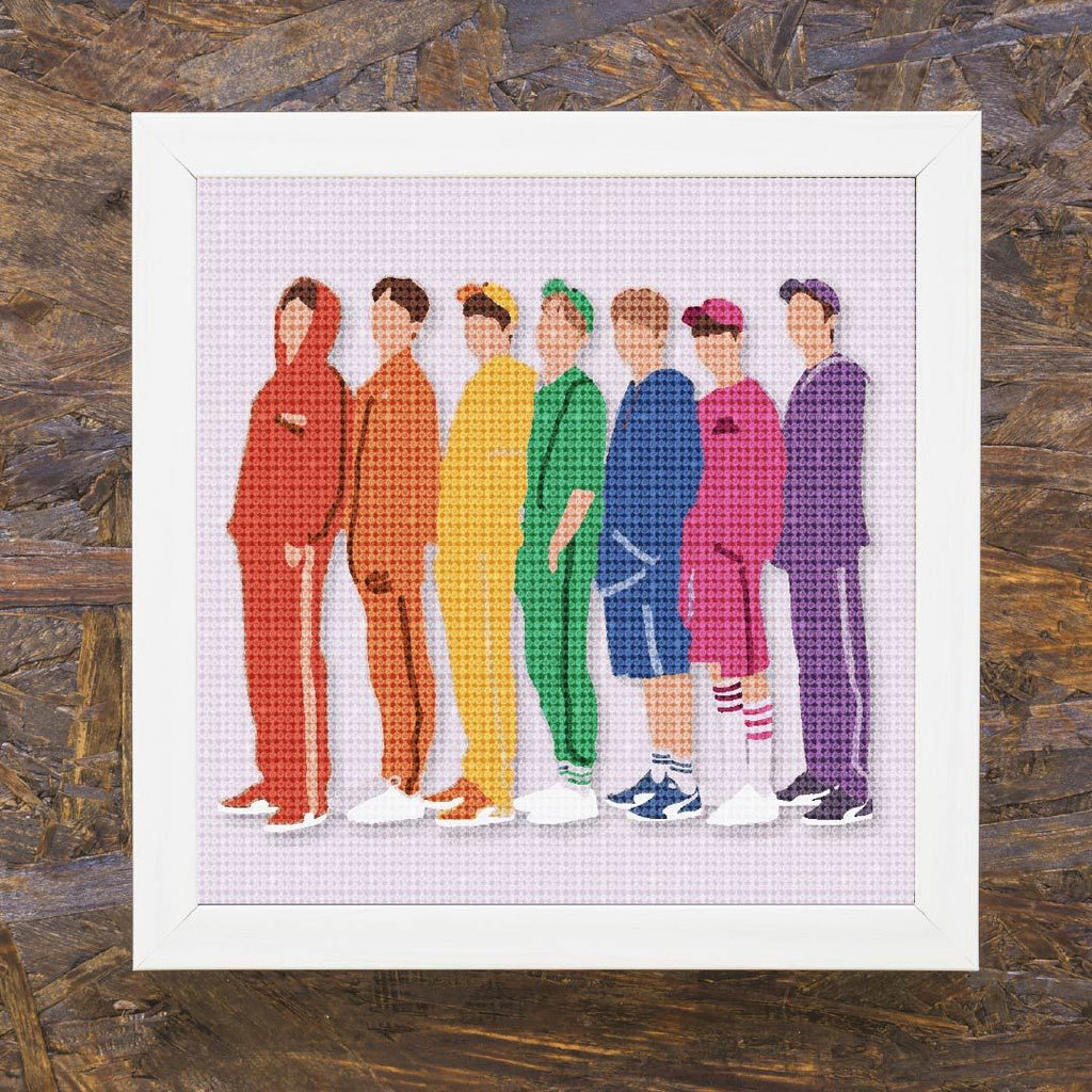 Kit Arte com Diamante - BTS Raibow