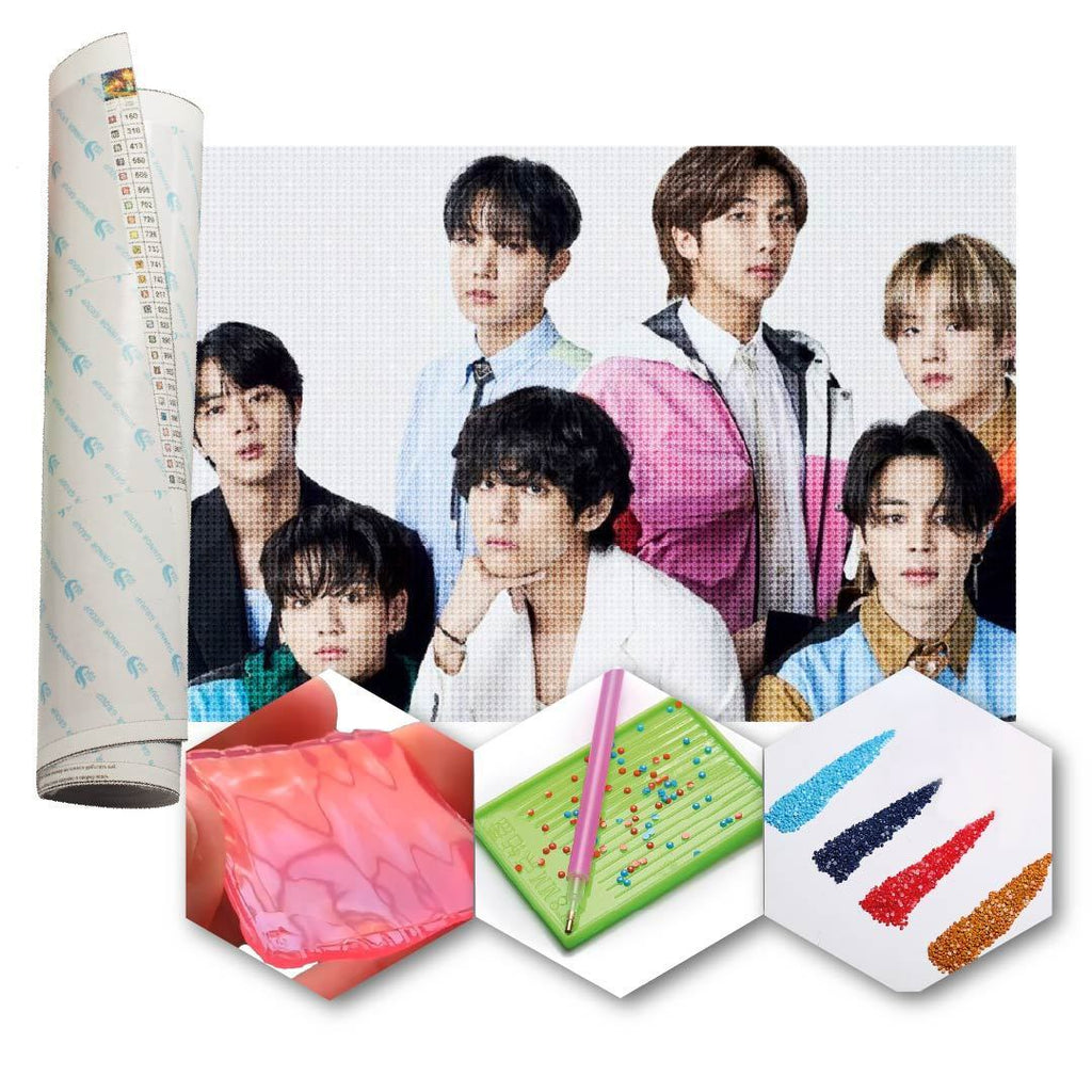 Kit Arte com Diamante - BTS