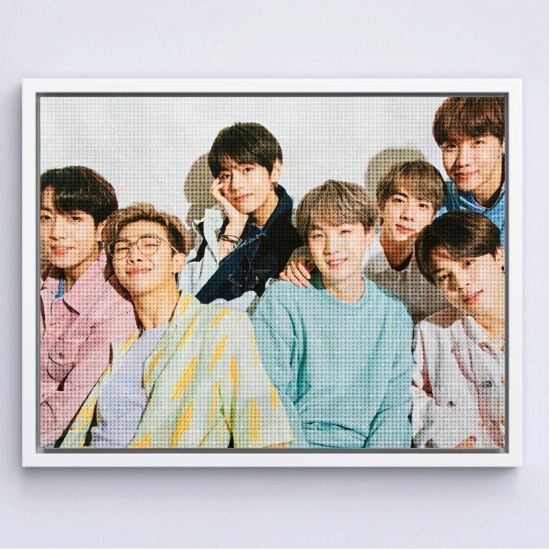 Kit Arte com Diamante - BTS smile Crew