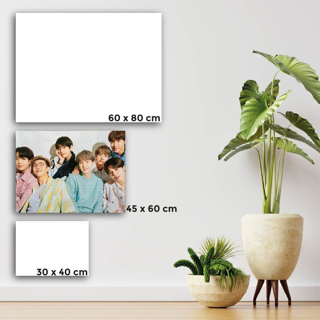 Kit Arte com Diamante - BTS smile Crew