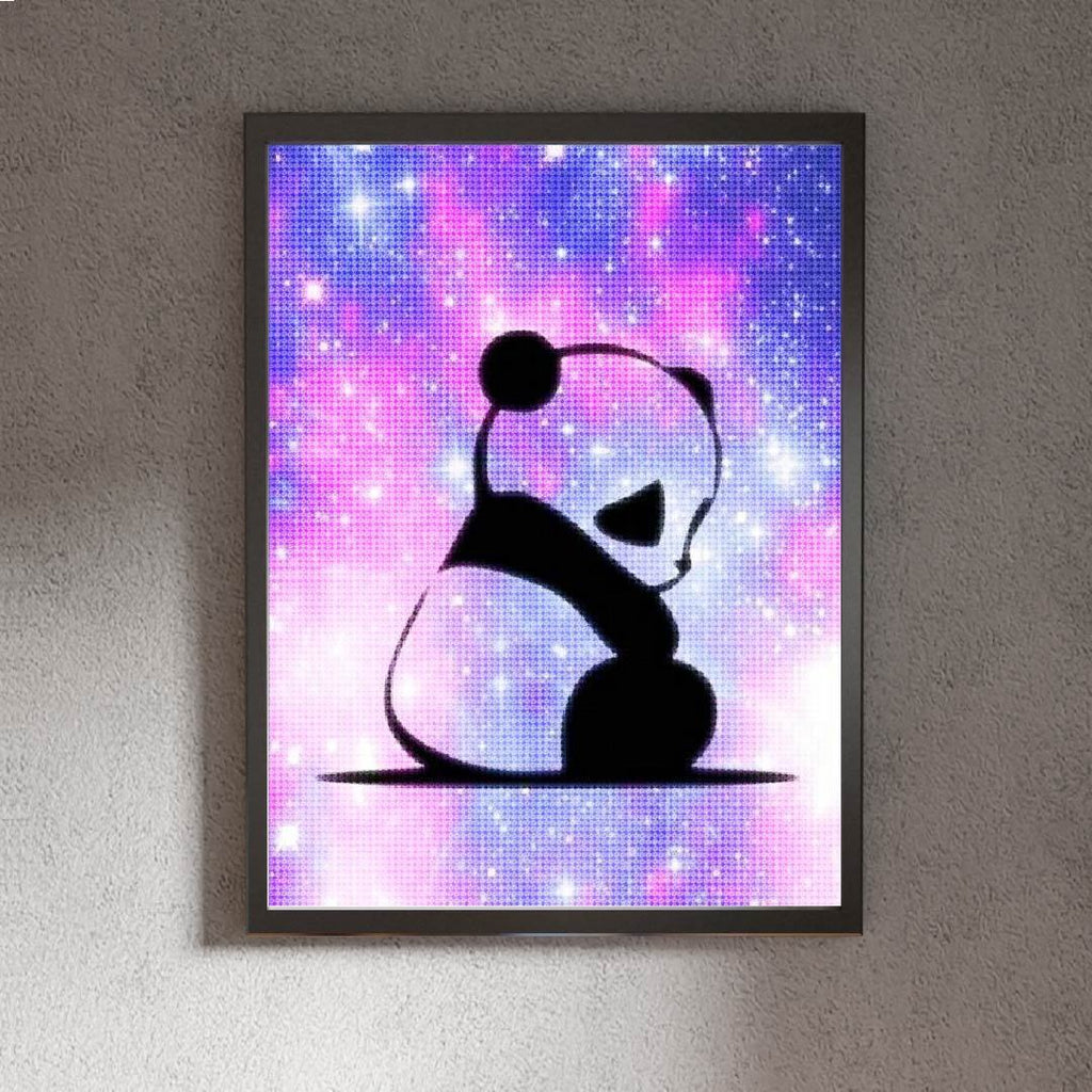 Kit Arte com Diamantes - Baby Panda Iluminado
