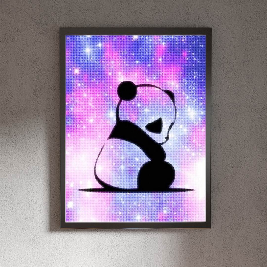 Kit Arte com Diamantes - Baby Panda Iluminado