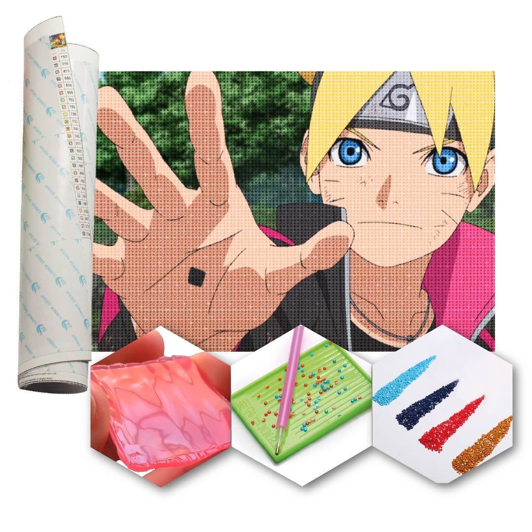 Kit Arte com Diamante - Boruto