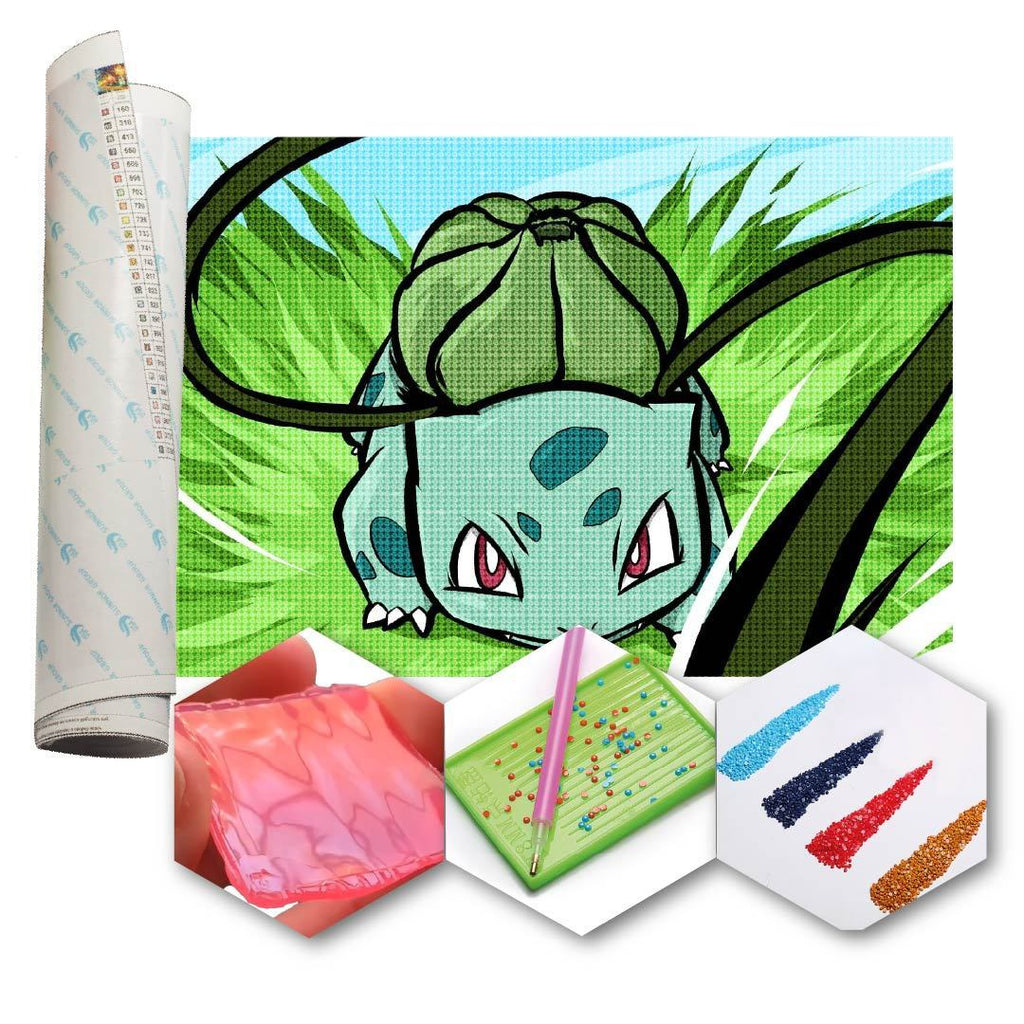 Kit Arte com Diamante - Bulbasauro