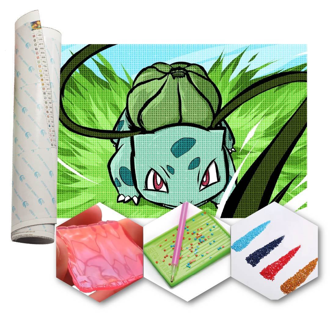 Kit Arte com Diamante - Bulbasauro