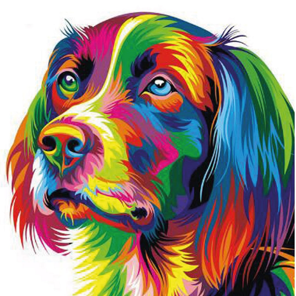 Kit Arte com Diamante - Cachorro Psicodélico