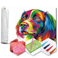 Kit Arte com Diamante - Cachorro Psicodélico
