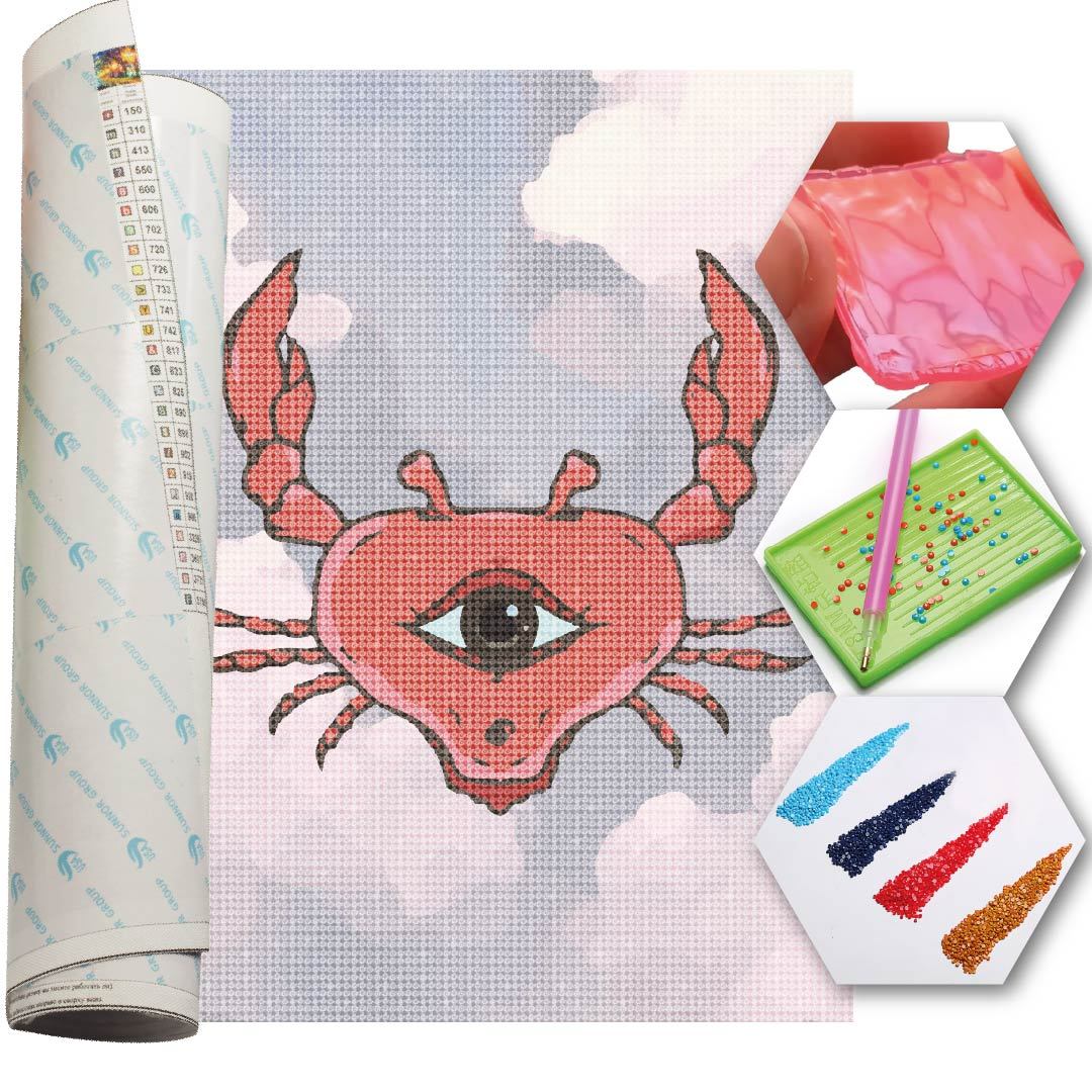 Kit Arte com Diamante - Câncer
