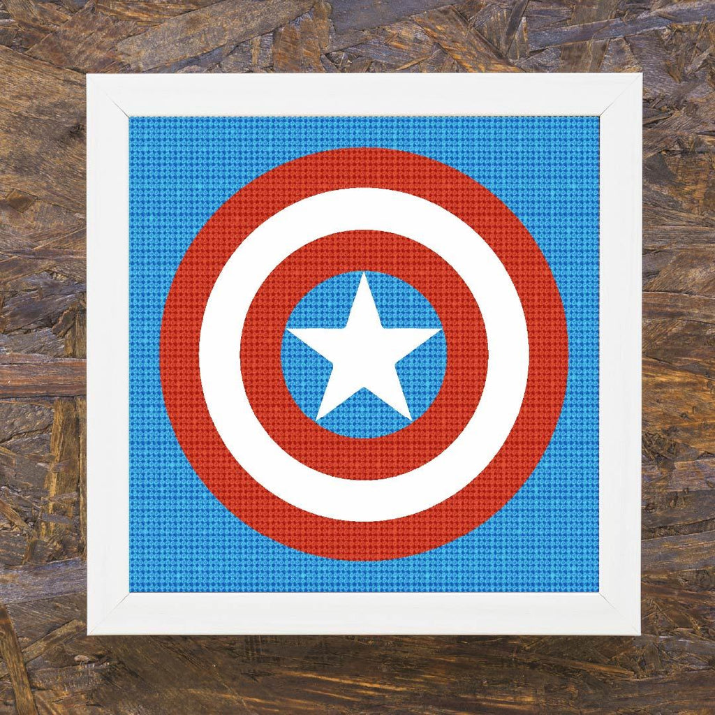 Kit Arte com Diamante -  Escudo Capitão América
