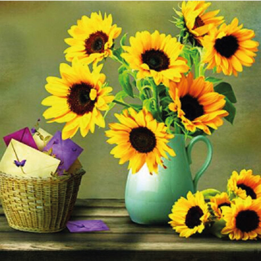 Kit Arte com Diamante - Cartas de Girasol