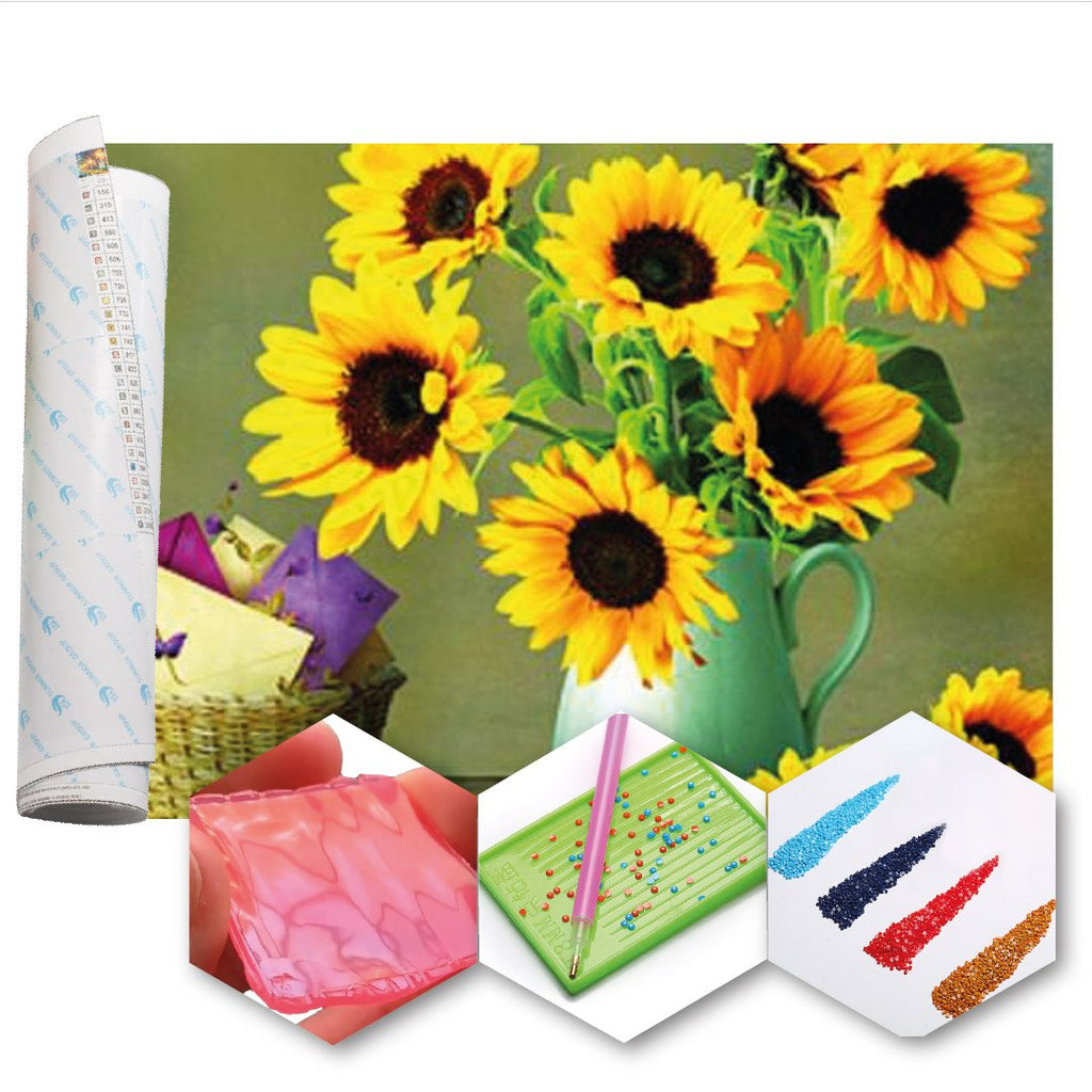 Kit Arte com Diamante - Cartas de Girasol