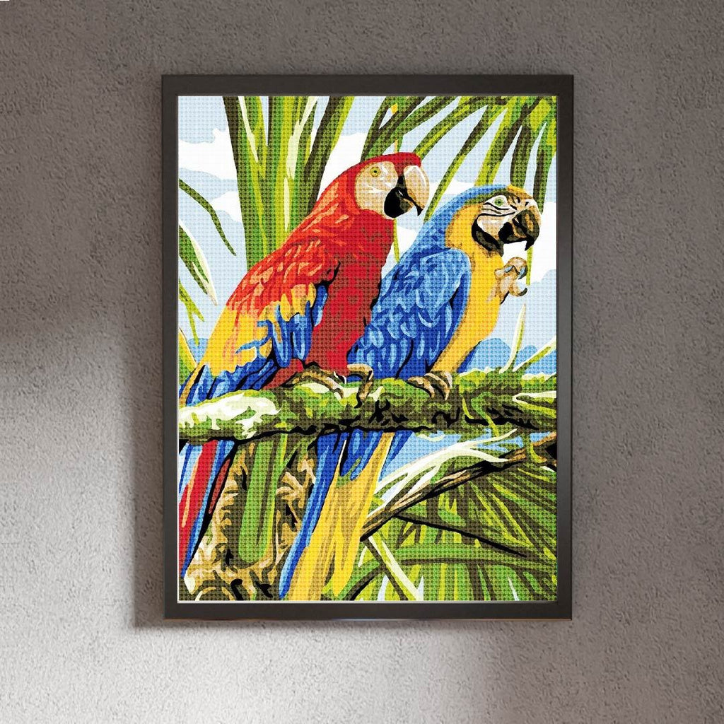 Kit Arte com Diamante - Casal de Arara
