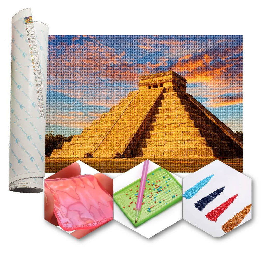Kit Arte com Diamante - Chichen Itza