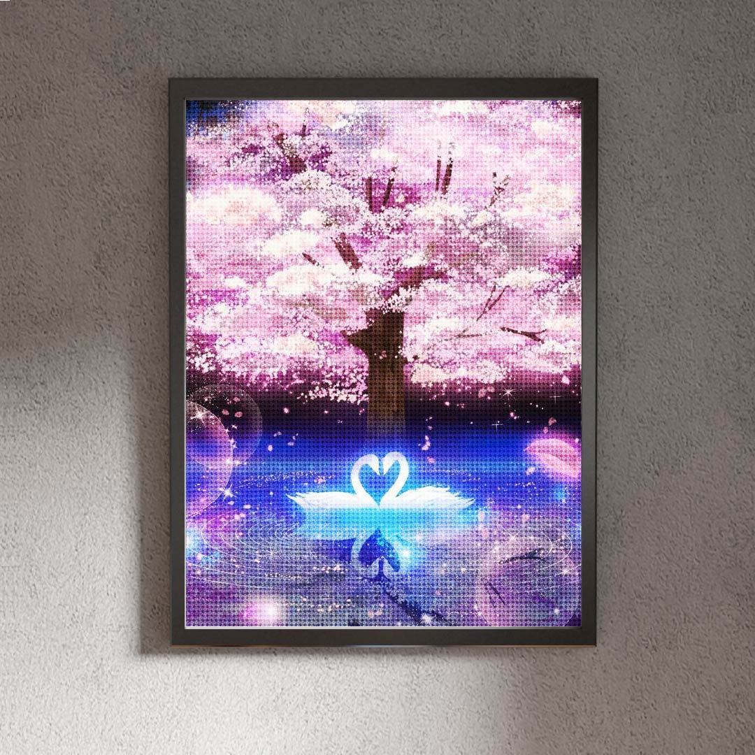 Kit Arte com Diamantes - Cisnes Romanticos