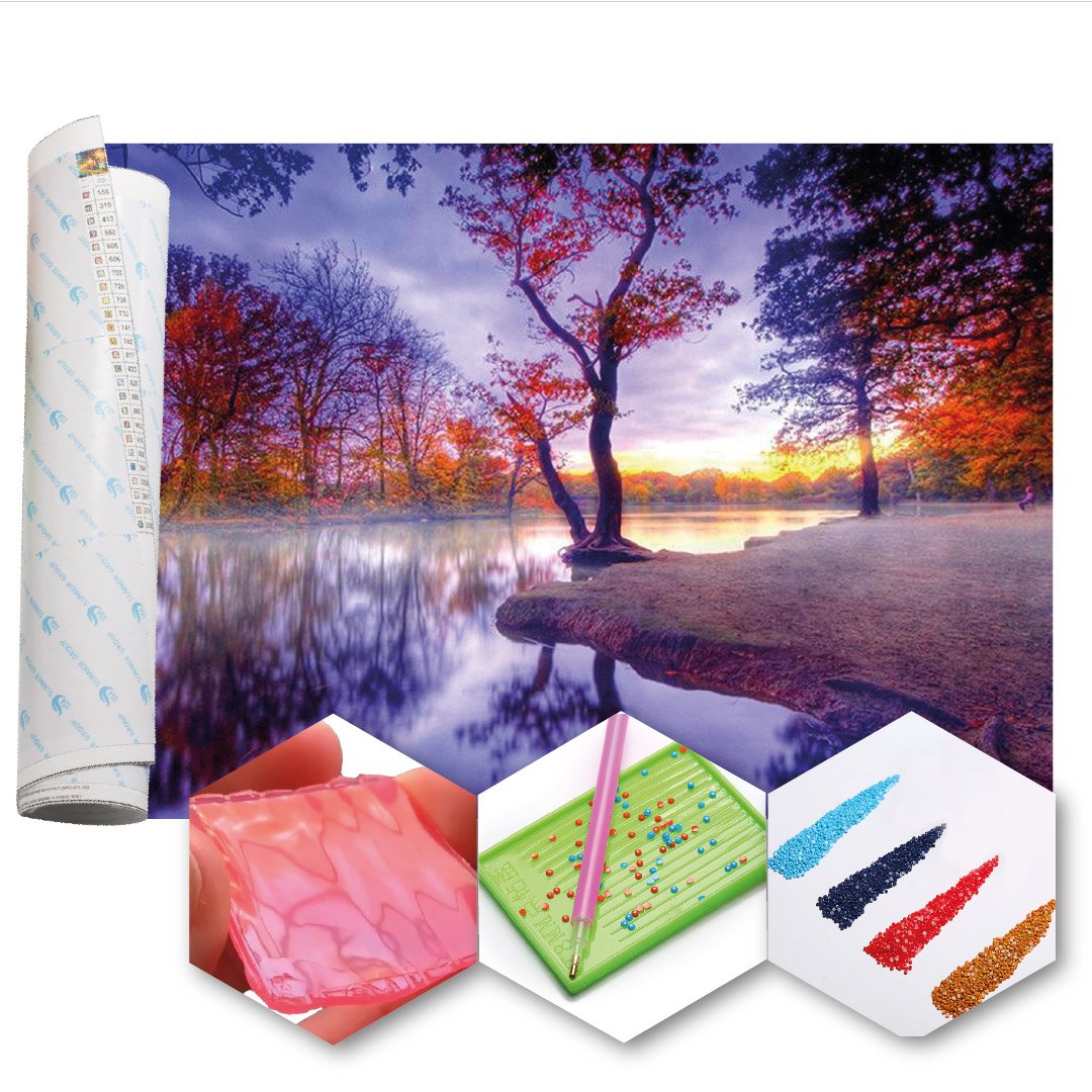 Kit Arte com Diamante - Crepúsculo Roxo