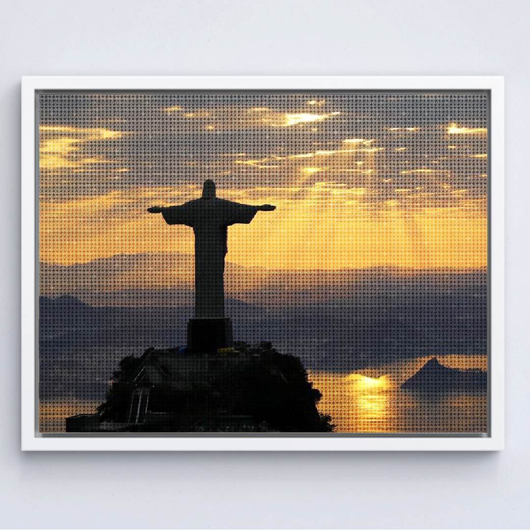 Kit Arte com Diamante - Cristo Redentor