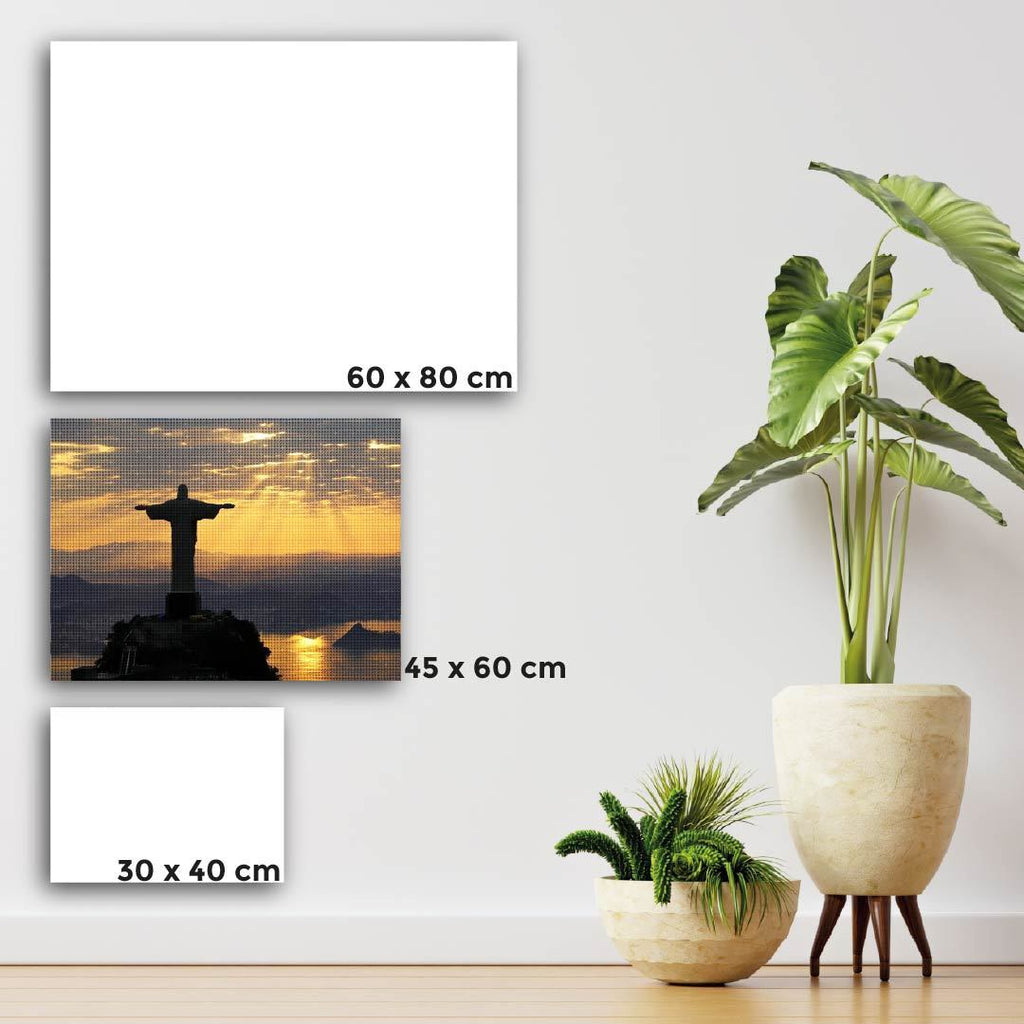 Kit Arte com Diamante - Cristo Redentor